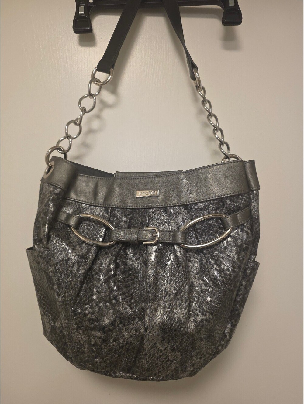 Miche grey snakeskin bag